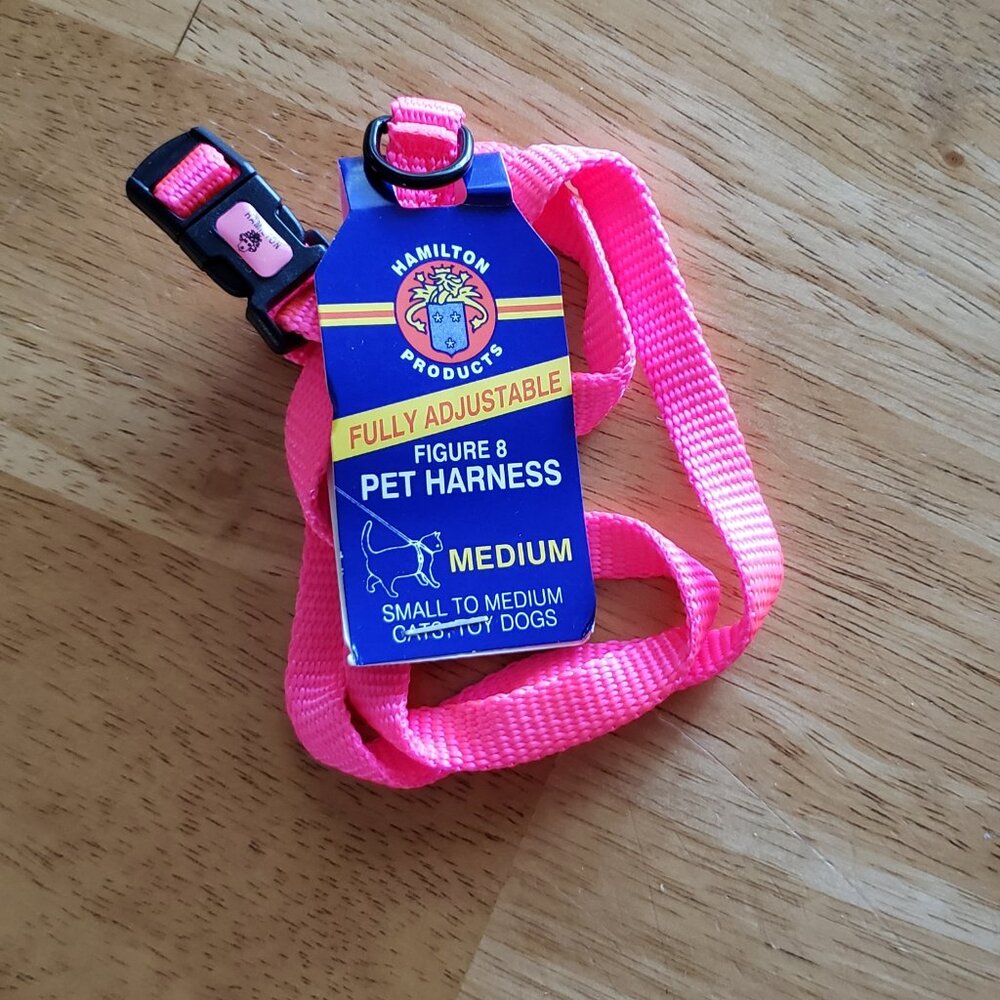 NWT Figure 8 Harness - Pink - Small/Med - Cat or Dog
